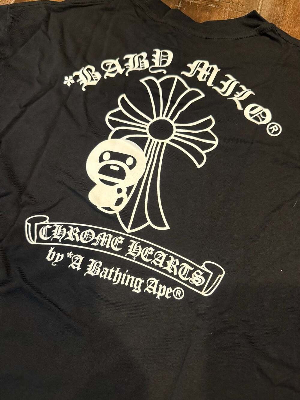A Bathing Ape x Chrome Hearts Baby Milo Cross Logo T-shirt - Picture 5 of 8